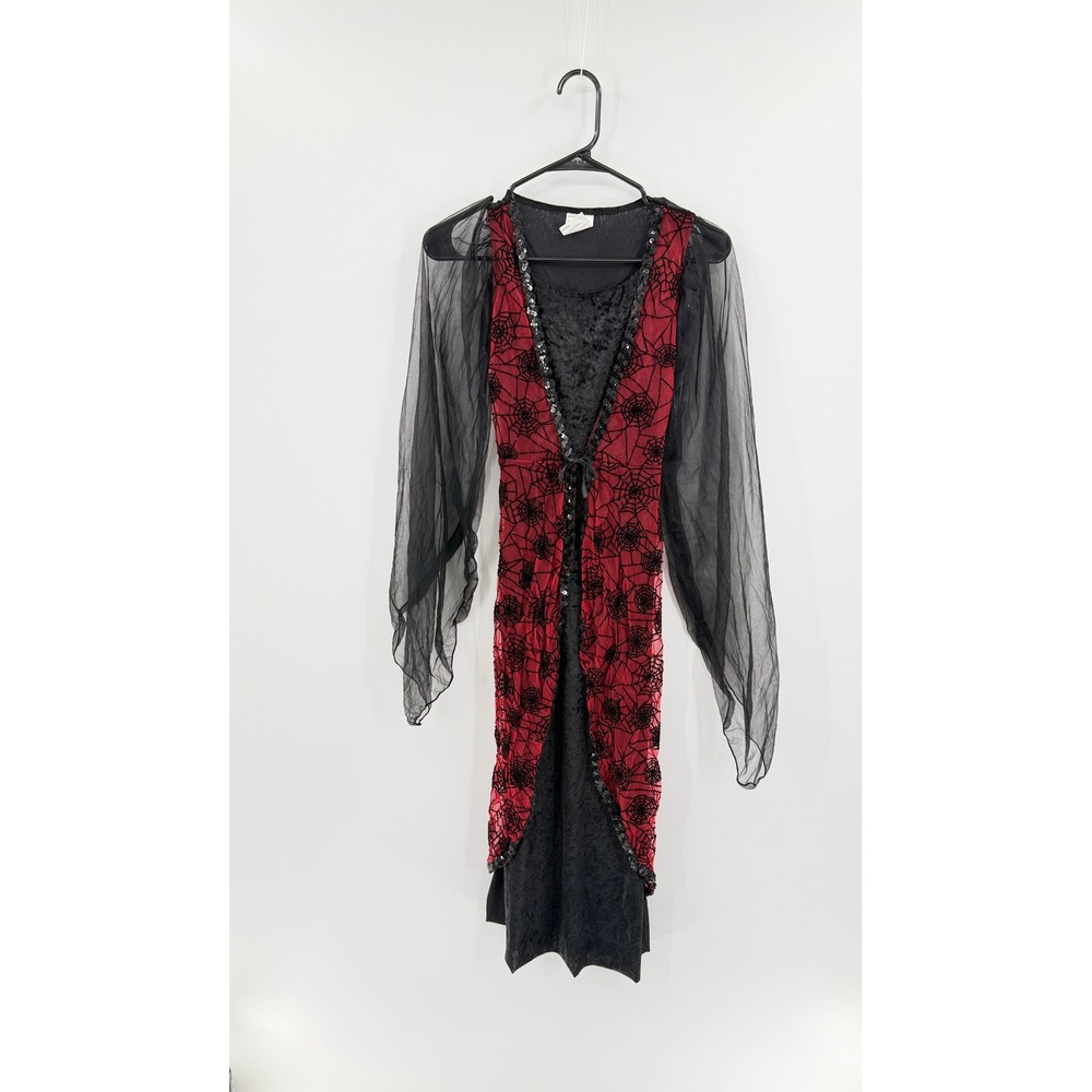Vampiress Halloween Costume Dress Kids L Winged Spiderweb Whimsigoth Spooky
